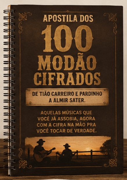 Capa: Apostila dos 100 Modão Cifrados